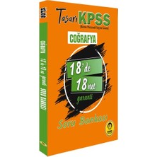 Tasarı Kpss Coğrafya 18'de 18 Net Soru Bankası