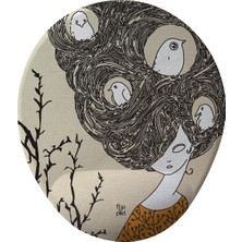 Flipped Bird Woman Bilek Destekli Mousepad