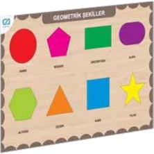 Ahşap Geometrik Şekiller Eğitici Set