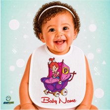 Ghostbastır Design Kişiye Özel Çakıl Keten Bebek Mama Önlüğü – Yumuşak, Emici, Yıkanabilir, Özel Tasarım P079