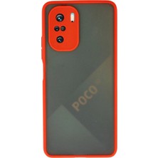 Marsilyan™- Xiaomi Poco F3 Kılıf Montreal Silikon Kapak - Kırmızı
