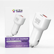 Közen 40W Çift Çıkışlı (Usb + Pd Type-C) Süper Hızlı Araç Şarj Cihazı