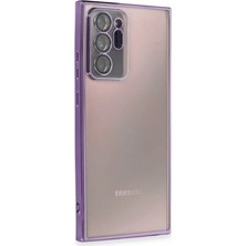 Uravas Store Samsung Galaxy Note 20 Ultra Kılıf Razer Lensli Silikon - Mor