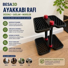 Besa 3D BESA3D 2 Katlı Ayakkabı Rafı – Modern Petek Desenli Ayakkabılık | Masaüstü, Dolap Içi ve Antre Düzenleyici