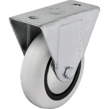İlk El Grup 355 - 75X25 mm Pvc Makaralı Sabit Teker 4 Adet