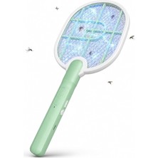 Coverzone Taşınabilir Sinek Öldürücü Mor Işık Tenis Raketi 21CM x 26CM Şarjlı Dekoratif Ya