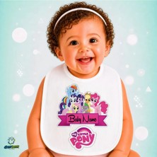 Ghostbastır Design Kişiye Özel Pony Keten Bebek Mama Önlüğü – Yumuşak, Emici, Yıkanabilir, Özel Tasarım P103