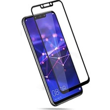 Maxi Trendy Mate 20 Lite Full Glue Tempered Full Cam Ekran Koruyucu Siyah