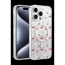 Herşey Trend Herşeytrend Onegif Apple Iphone 15 Pro Max Misk Simli Magsafe Kapak - Desen 5