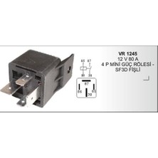 Universal 12V 80A 4p Mini Röle