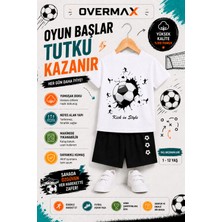 Overmax Kick In Goal Baskılı Çocuk Takım – Tişört & Şort 2’li Kombin | 1-12 Yaş Trend Yazlık Takım