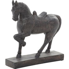 Deco 79 Geleneksel Polystone At Heykeli, 22,86 cm x 7,62 cm x 22,86 Cm, Kahverengi