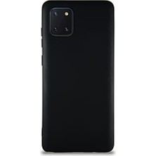 Maxi Trendy Galaxy Note 10 Lite ile Uyumlu Kılıf Soft Premier Renkli Silikon Kapak - Siyah