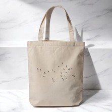 Maxi Trendy Göç - Baskılı Bez Omuz Çantası Pinterest Çanta (35X40 Cm)