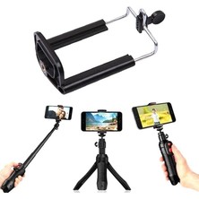 Maxi Trendy Telefon Tutucu Başlık, Tripod Başlığı, 360 Dönebilen Metal Tripod Mafsalı, Cep Telefon Tutucu, Iphone, , , Uyumlu, Evrensel Tüm Telefonlara Uyumlu Kit