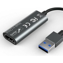 Maxi Trendy 4K USB 3.0 Video Capture Görüntü Yakalama Adaptörü USB 4K 1080P Akış Öğretim Video Konferans Veya Canlı Yayın Için Oyun Yakalama Kartı (Hdmı Aktarma Için Kullanılmaz)