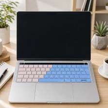 Maxi Trendy Türkçe Q Keyboard Cover MacBook Pro Touch Bar 13 15 Uyumlu A1706 A1989 A2159 A1707 A1990 | Uk Iso Ters L Enter Silikon Klavye Koruyucu Pembe Mavi