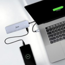 Maxi Trendy Type-C 2*hdmı Dual Mst 4K 60Hz Gigabit Ethetnet Dönüştürücü 100W USB 3.2 Çoklayıcı Hub