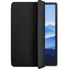 Maxi Trendy Apple iPad Pro 11 2024 Kılıf (A2836-A2837) Slim Translucent Back Smart Cover Siyah [ipad Pro 11 2024 ile Uyumlu Kılıf - Siyah]