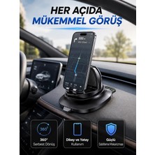 Tech Butiq Çok Fonksiyonlu Araç Içi Telefon Tutucu Gizlenebilir Telefon Numarası Özellikli Stand
