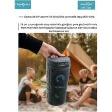 Maxi Trendy Bluetooth Karaoke Hoparlör, Rgb Işıklı, 29 Cm, Kablosuz Mikrofonlu, Fm Radyo, Usb/sd Kart/aux