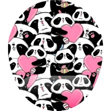 Maxi Trendy Panda Desenli Bilek Destekli Mouse Pad