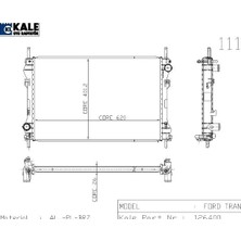 Universal Radyatör Ford Transıt V184 01-- Alüminyum Brazing Sistem