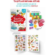 Mabelme Store Taşıtlar Boyama Kitabı - Oyun Hamurlu - 3 Yaş +
