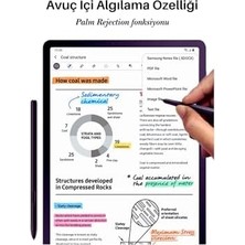 Maxi Trendy Galaxy Tab S9 Fe - S9 Plus Uyumlu Avuç Içi Algılamayan Dokunmatik Stylus Spen Kalem