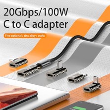 Maxi Trendy 100W Usb-C 90 Derece L Tipi Adaptör - 20GBPS Veri Aktarımı, 8k Ultra Hd Görüntü Destekli, Dönüştürücü Otga