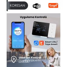 Koresan KR-T506 Tuya Wifi Kablosuz Akıllı Oda Termostatı Alıcılı Kombi ve Yerden Isıtma Uyumlu