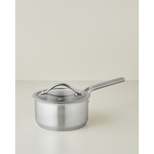 Hecha Paslanmaz Çelik Kapaklı Sos Tenceresı 18X9 cm Silver