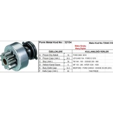 Universal Marş Dişlisi 10 Diş 6 Kanal Mako Tipi 24V Ford 2600 D1210 Bmc TM140 Dodge AS250 Inter Tam Frezedı?. Fr. Ds=10 Dkç=39,5 Boy=78 Ks=6 Bdç=14,3 Gç=60