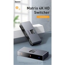 Maxi Trendy Matrix 2 In 1 Çok Fonksiyonlu Bilgisayar/telefon HDMI Hub Adaptörü, Koyu Gri, HDMI Giriş Çıkış 4K & Arc, 4K 60 Hz Destekli, Seyahat Boy