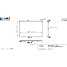 Universal Radyatör Peugeot Tepee 307 1 Sıra Alüminyum Brazing Sistem