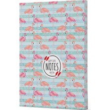 Mabelme Store Flamingo 1 - Yan Baskılı Çizgili Defter