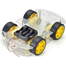 Maxi Trendy 4WD Robot Araba Platformu - Çift Katlı Pleksi Şase Kiti