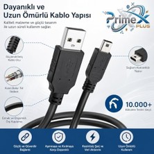 PX-5P15 1.5 Metre 5 Pin USB Kablo, Mini USB Kablo, USB Am/mini 5pin Kablo, Ps3 Kol Şarj Kablosu