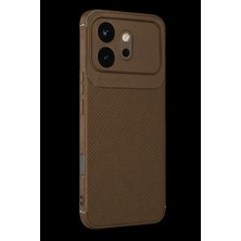 İlk El Grup Huawei Honor 600 Auto Focus Karbon Kapak - Kahverengi