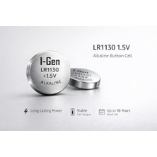 Maxi Trendy I-Gen Batteries LR1130 1.5V Alkalin Düğme Pil (AG10, L1131, 389) (20'li Paket)