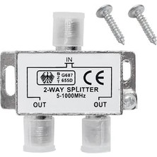 Maxi Trendy 2 Li Uydu Splitter Kablo Tv Rg6 Anten Çoklayıcı Dağıtıcı