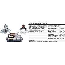 Universal Marş Motoru 9diş 24V Mıtsubıshı Canter Y.m.formetal Dişlili Mıtsubıshı Tip
