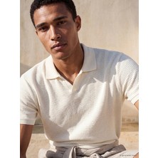 LC Waikiki Lcw Vision Ekru Polo Yaka Erkek Triko Tişört