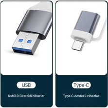 Maxi Trendy 3360 USB 3.0 Type C Hub 4 Port Çoklayıcı Çoğaltıcı Çevirici Dönüştürücü Adaptör 2'si 1 Arada USB & Type-C 4 Portlu Hub USB Type-A & USB Type-C (Hibrit Tasarım) 5 Gbps (Usb 3.0 Destekli)