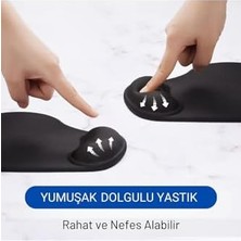 Maxi Trendy Ergopad Bilek Destekli Ergonomik Kaymaz Taban Mouse Pad, Masa Pedi Siyah