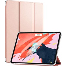 Maxi Trendy Apple iPad Pro 11`` 2022 4. Nesil Için Kılıf (A2759-A2435-A2761-A2762) Smart Case ve Arka Kapak Rose Gold [ipad Pro 11 2022 ile Uyumlu Kılıf - Rose Gold]