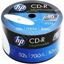 Maxi Trendy Hp CD-R80 Full Face Yazdırılabilir 700 MB 52 x (50 Adet, Her Biri 80 Dakikalık Hatırlatılabilir CD Toplu Paketli Makara)