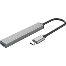 Maxi Trendy Type-C To 3 Portlu USB 3.0 Çoklayıcı Tf Micro Sd Kart Okuyucu Hub