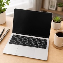 Maxi Trendy MacBook Air Klavye Koruyucu Uk Iso Avrupa Ingilizce Uyumlu A1932 A2179 A2337 M1 | Ters L Enter Silikon Ince Keyboard Cover Siyah