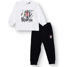 Beşiktaş Erkek Bebek Pijama Takımı Bisiklet Yaka Long Sleeve Reçme